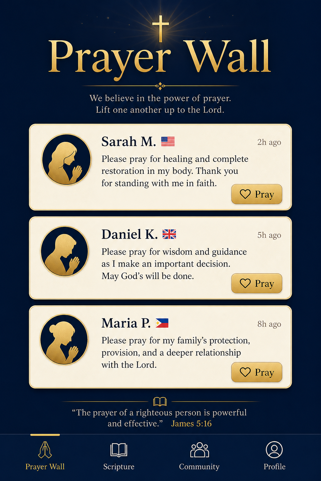 Prayer Wall screen